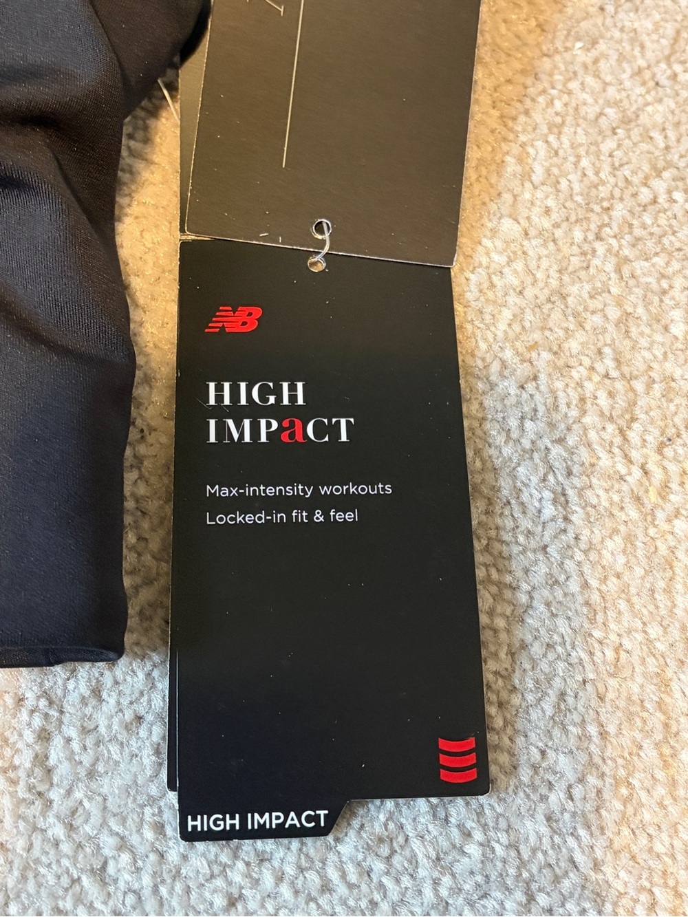 🔥🆕🔥 New Balance Power X Front-Zip High Impact Sports Bra Black - Picture 10 of 11
